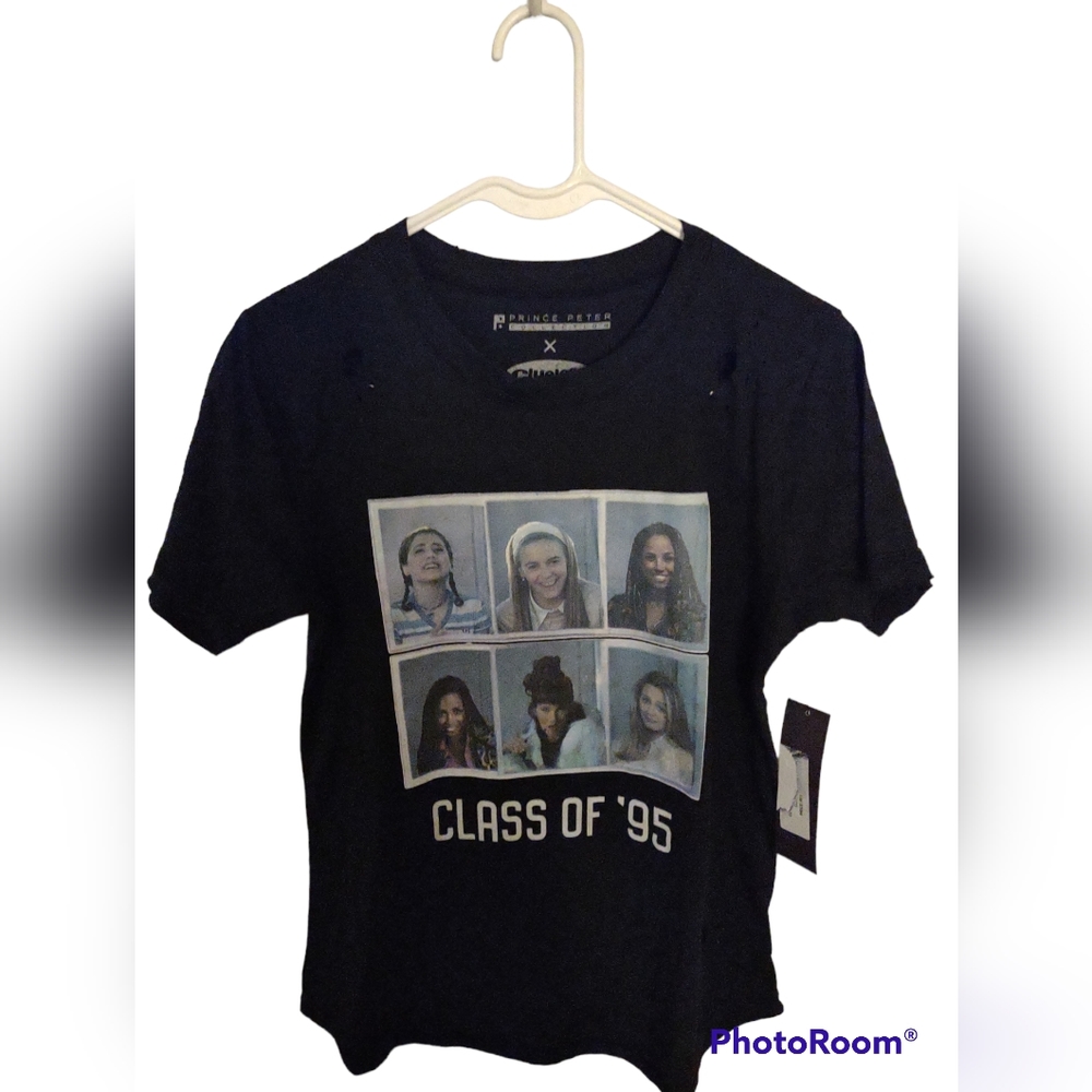 Prince Peter Collection Clueless Graphic Tee Women's Size XS Black Distr…
